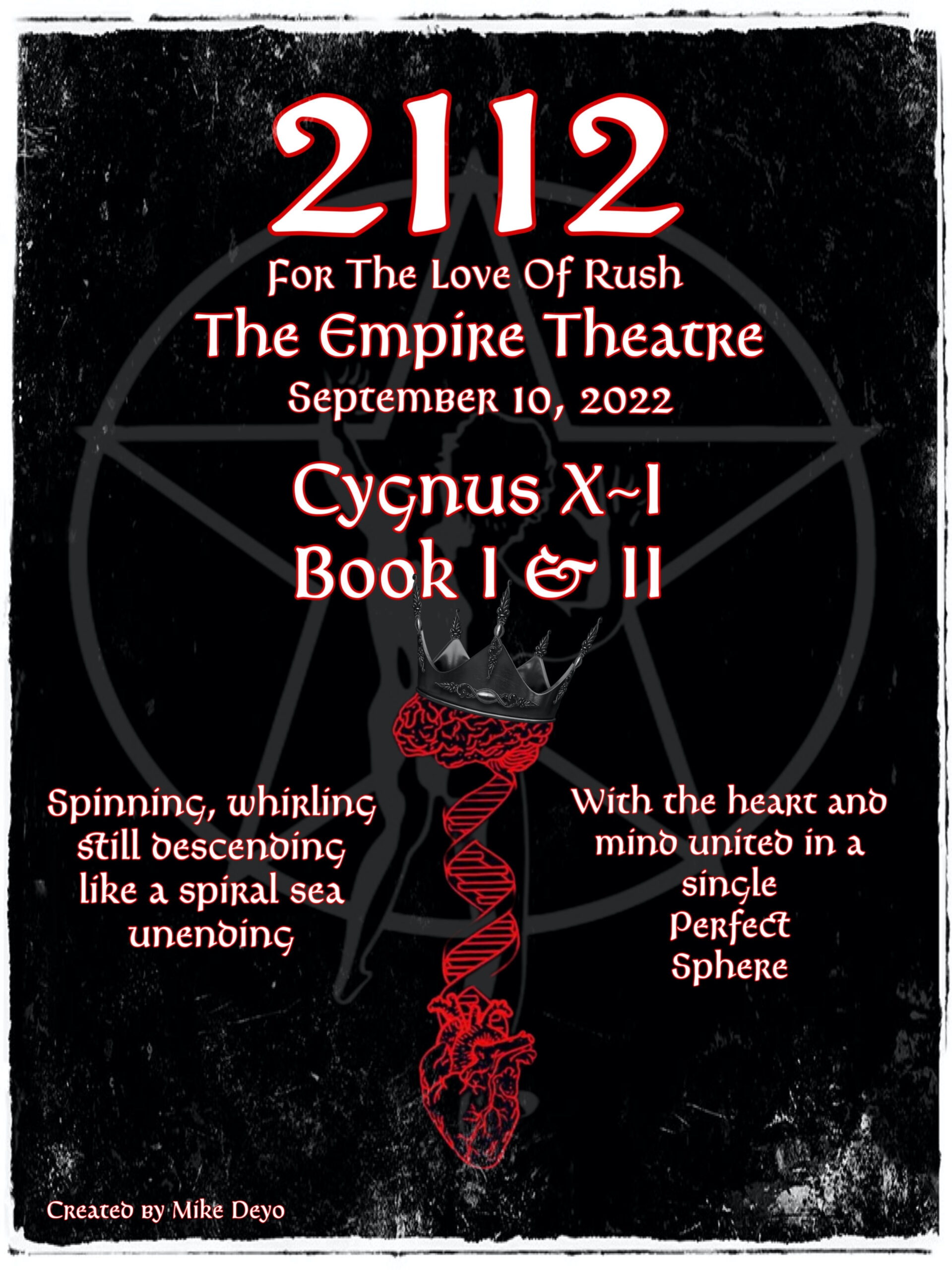 The Empire TheatreBelleville, ON.2112PresentsCYGNUS X-1 Books I & II
